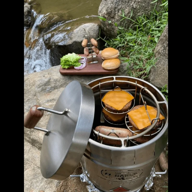 BARRIL ASADOR MINI EN ACERO - Imagen 5