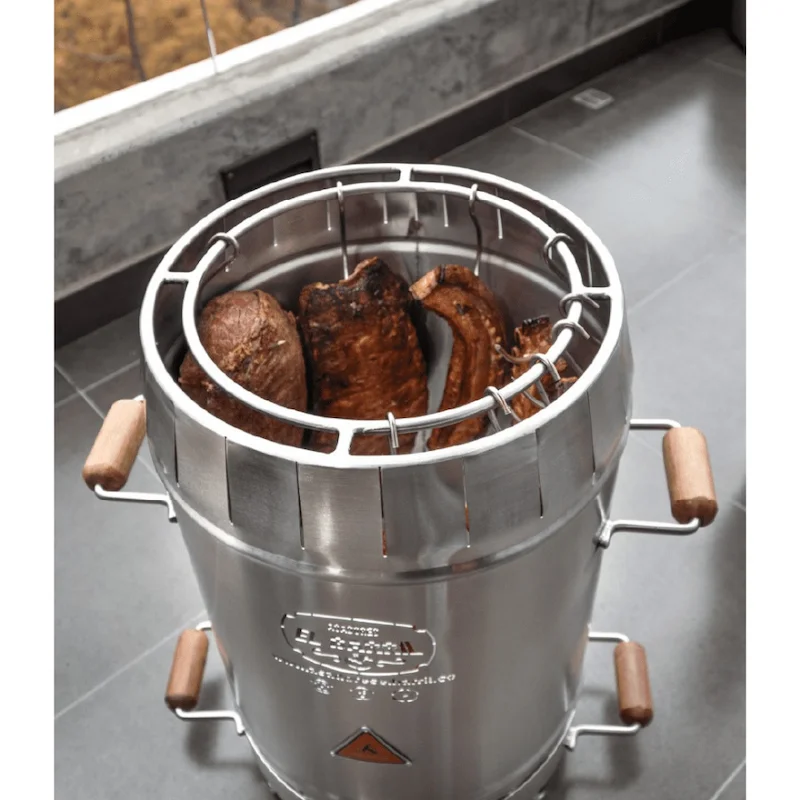 BARRIL ASADOR PEQUEÑO EN ACERO - Imagen 4