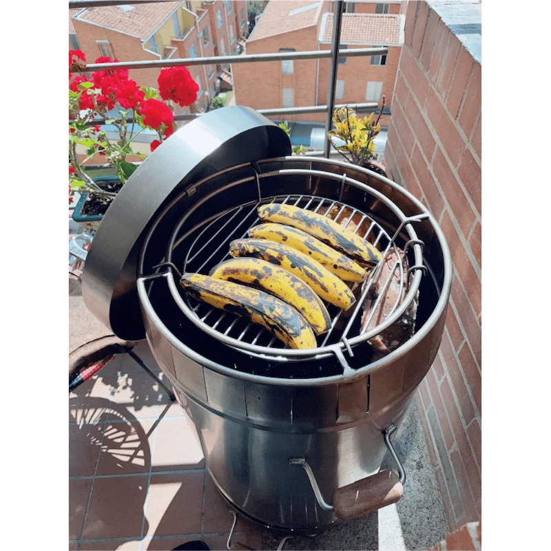 BARRIL ASADOR MEDIANO EN ACERO - Imagen 3
