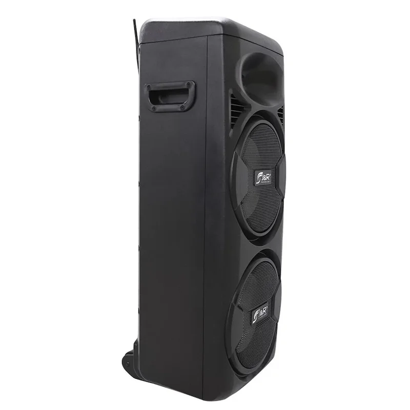 CABINA ACTIVA DOBLE 10″ 300W RMS J&R DJ J 5197 / USB, BLUETOOTH - Imagen 4