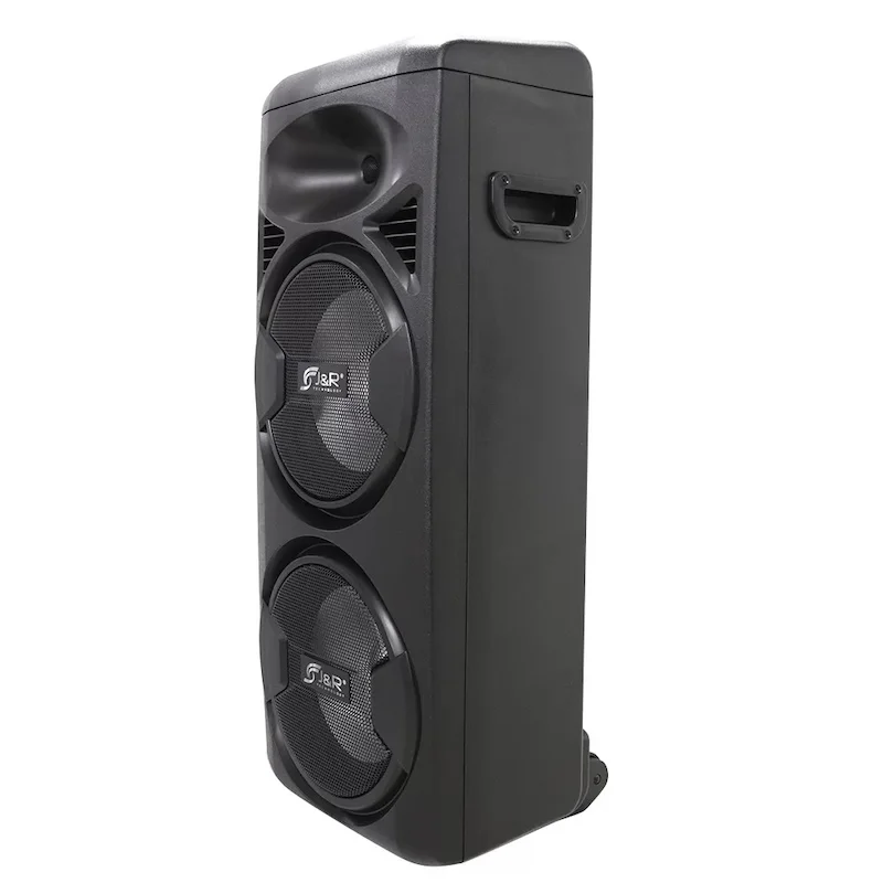 CABINA ACTIVA DOBLE 10″ 300W RMS J&R DJ J 5197 / USB, BLUETOOTH - Imagen 3