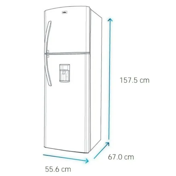 NEVERA MABE NO FROST CONGELADOR SUPERIOR 230 LITROS NETOS RM 247 FJCG GRAFITO - Imagen 4
