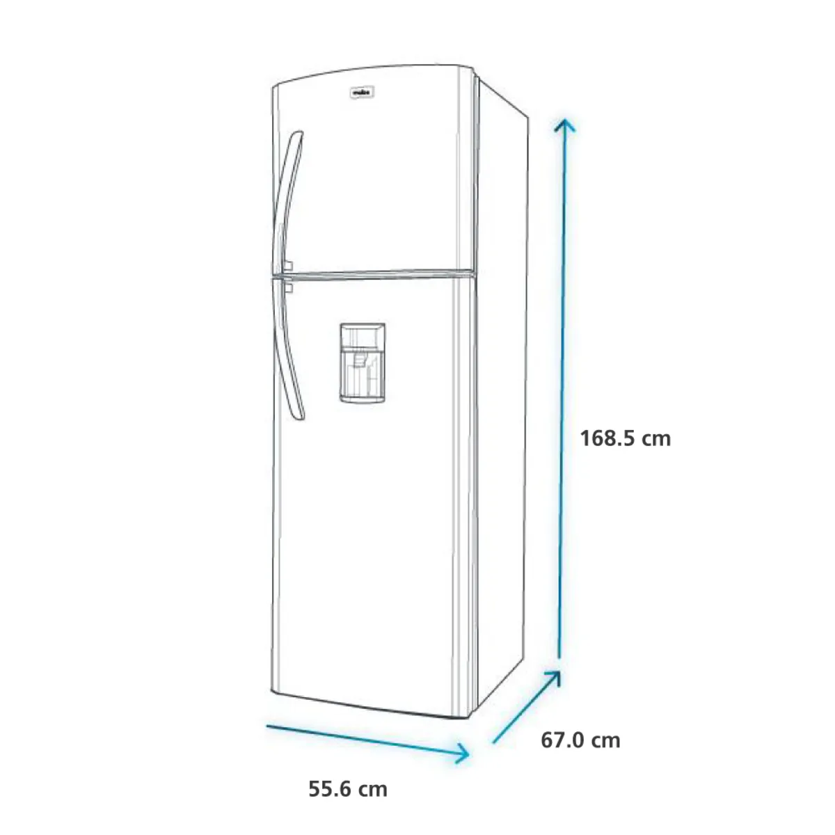 MABE, NEVERA NO FROST 267 L BRUTOS INOX - Imagen 3