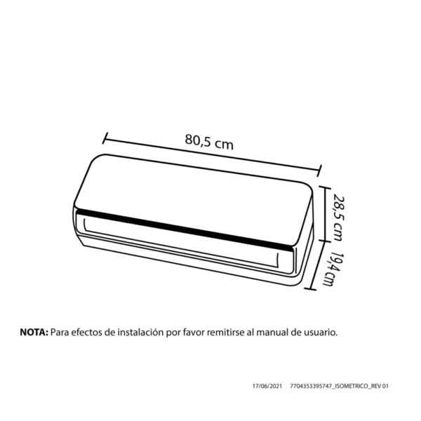 AIRE DE 12000BTU 110V HACEB - Imagen 3