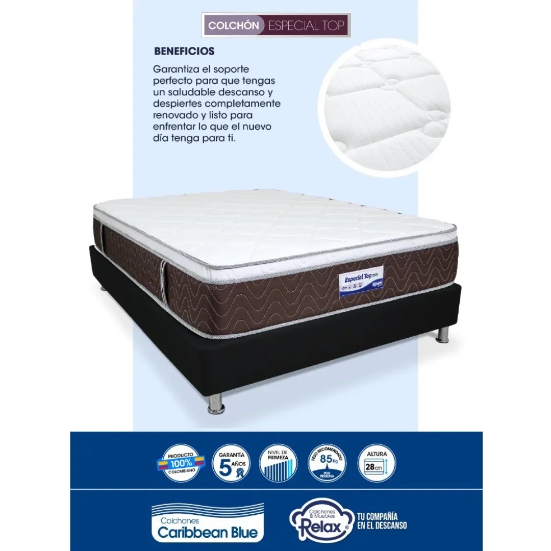 COLCHÓN ESPECIAL TOP RESORTADO 100X190