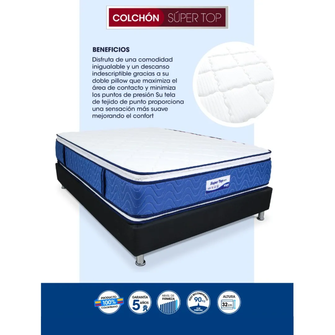 COLCHÓN QUEEN 160X190 SÚPER TOP