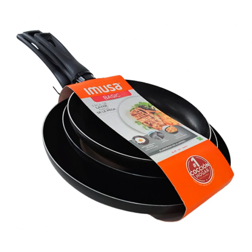 JUEGO DE SARTENES 18, 20 Y 24CM IMUSA - Imagen 2