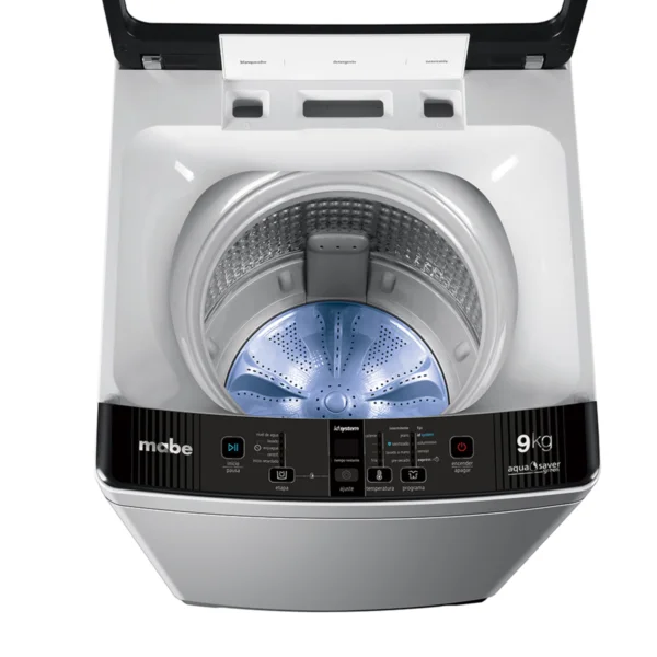 LAVADORA DIGITAL AUTOMÁTICA DE 9 KG GRIS MABE - Imagen 4