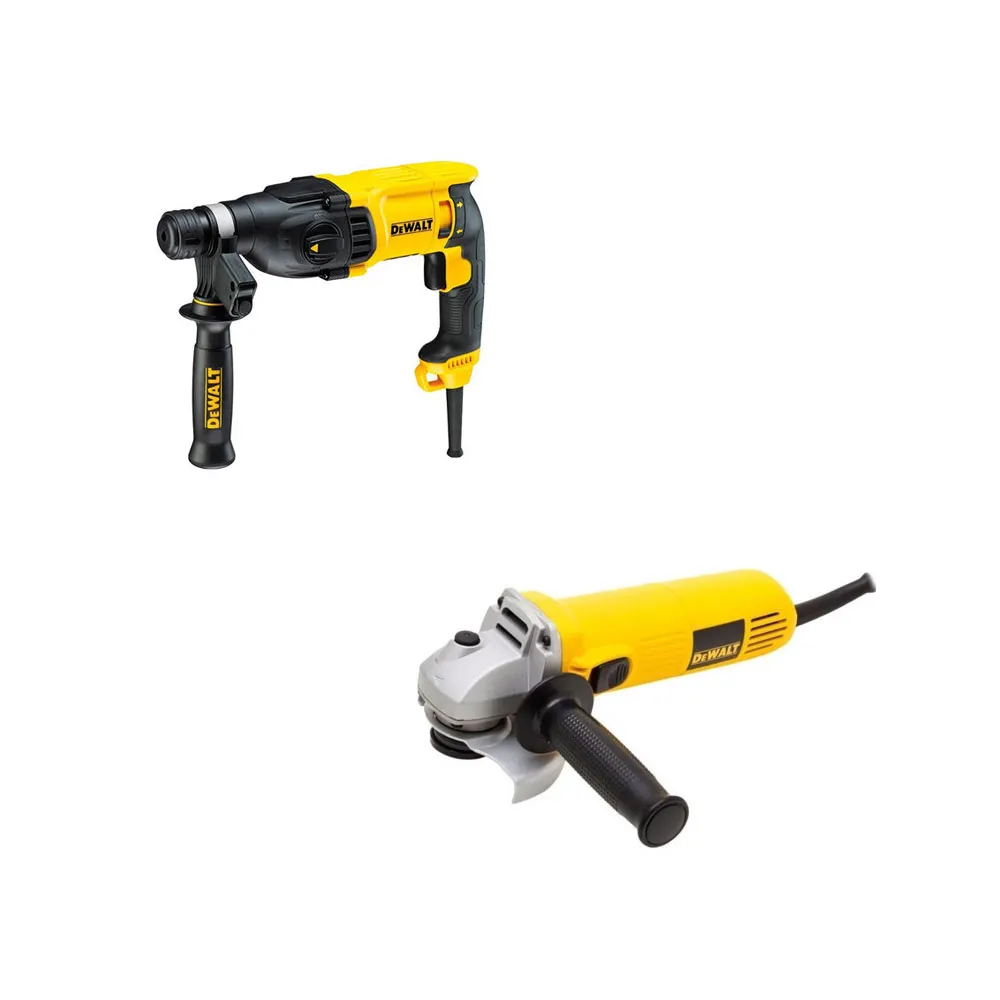 COMBO DEWALT (D25133K-B3E) TALADRO ROTOMARTILLO SDS PLUS 1 800W (D25133K-B3) + PULIDORA 4 1-2 700W DEWALT