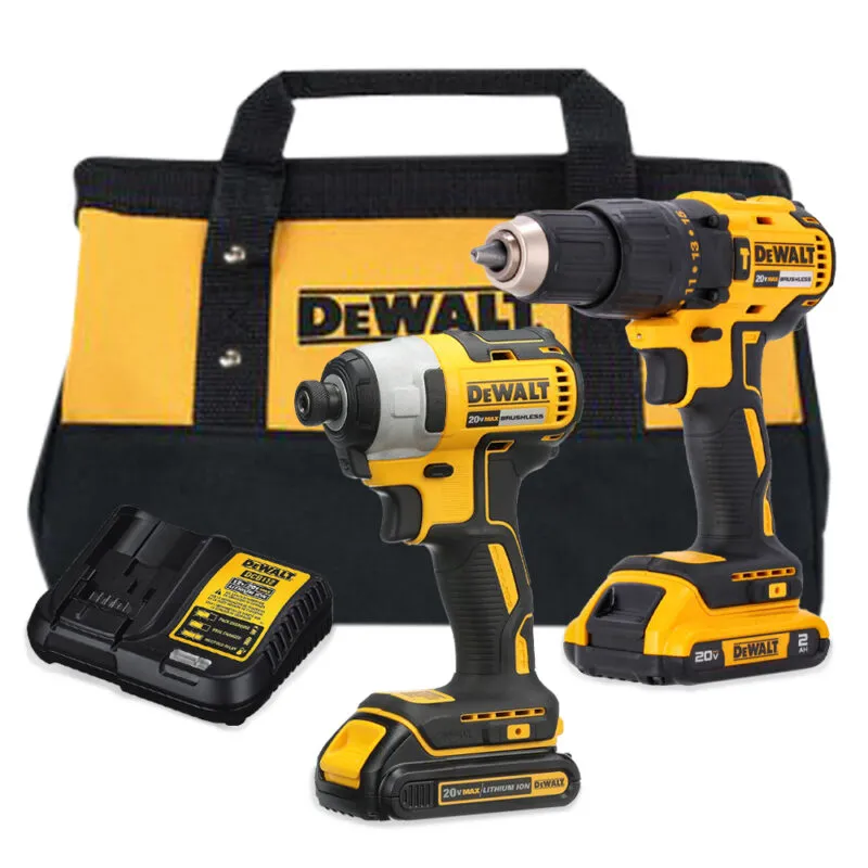 COMBO DEWALT (DCK276D2-B3) TALADRO PERCUTOR 20V MAX BRUSHLESS (DCD7781-B3) + ATORNILLADOR DE IMPACTO 1-4 20V (DCF7871)